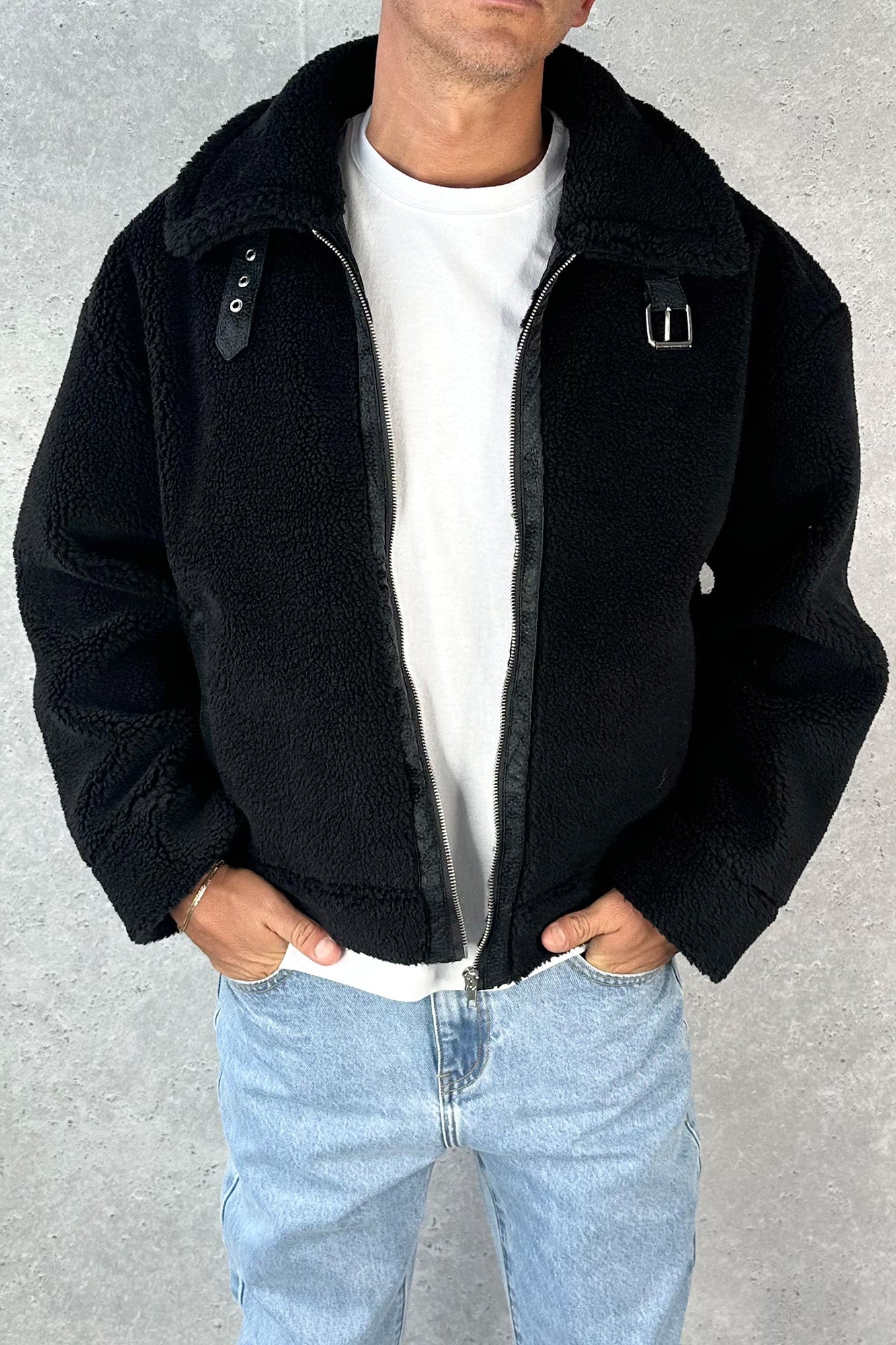 Travis Sherpa Jacket Black - FINAL