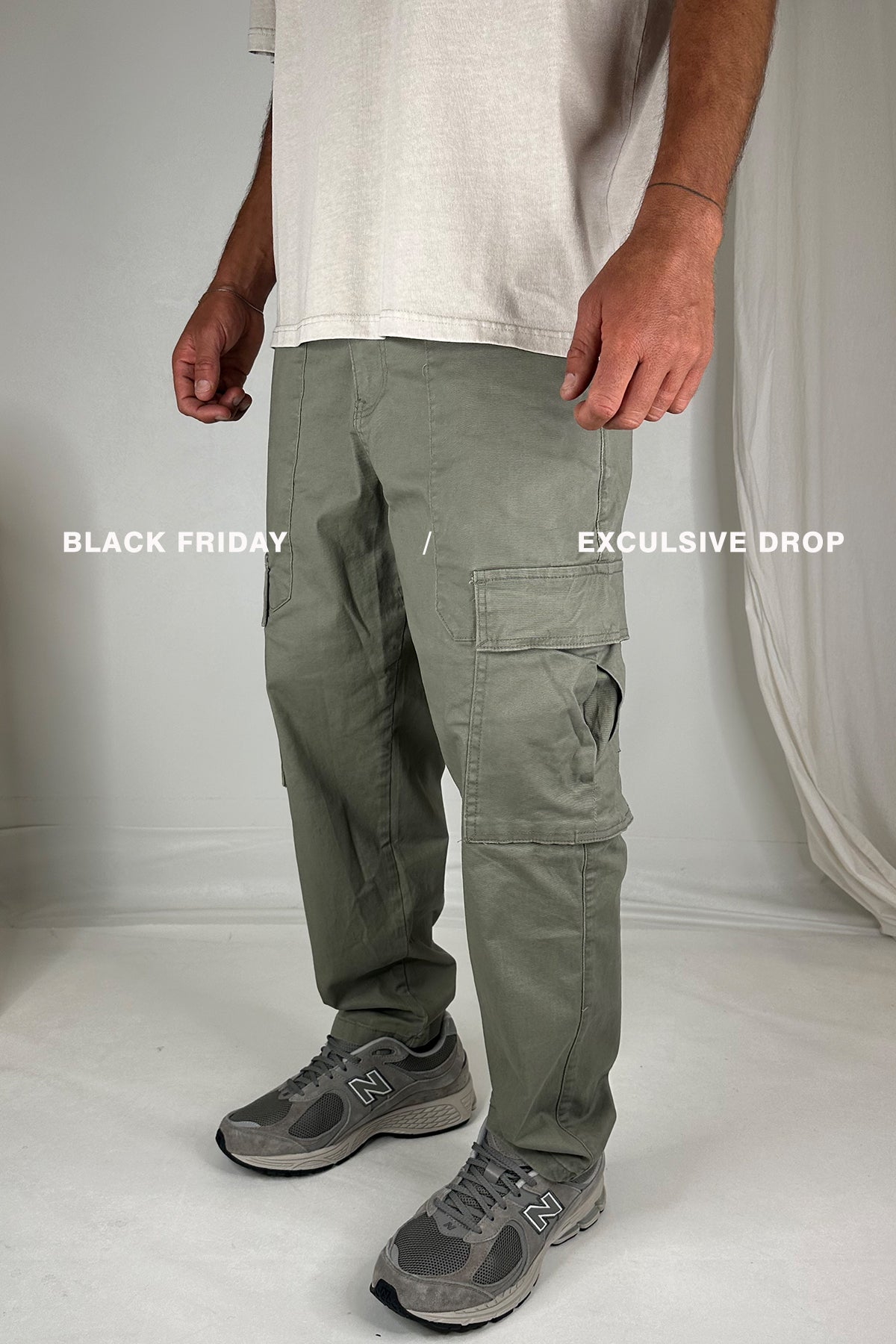 Damien Drop Cargo Pant Khaki