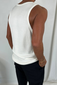 Deran Knitted Tank White