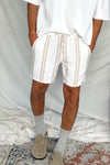 Capri Cotton Short Beige Stripe - FINAL SALE