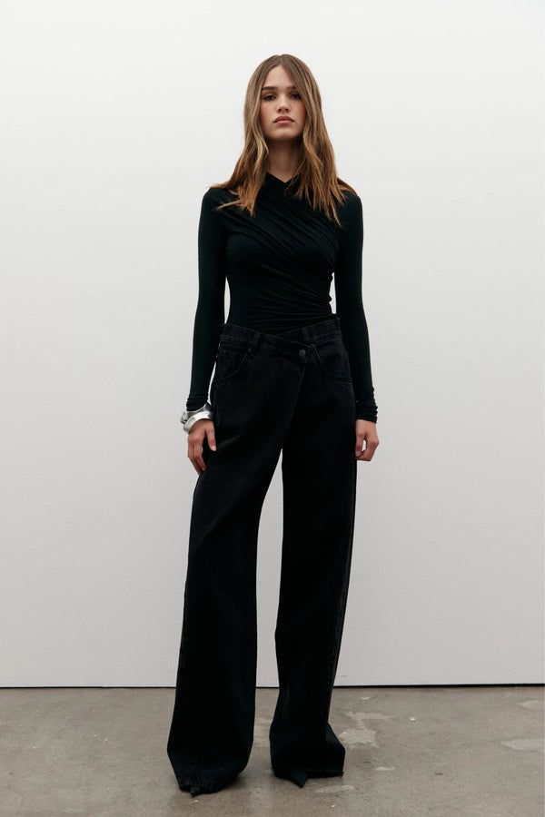 Palace Fold Waist Jean Backstage Black
