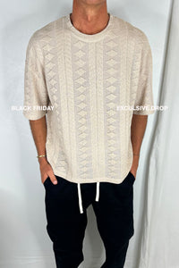 Ottis Knitted Crew Tee Oat