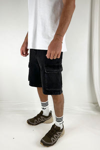 Neil Cargo Denim Short Black