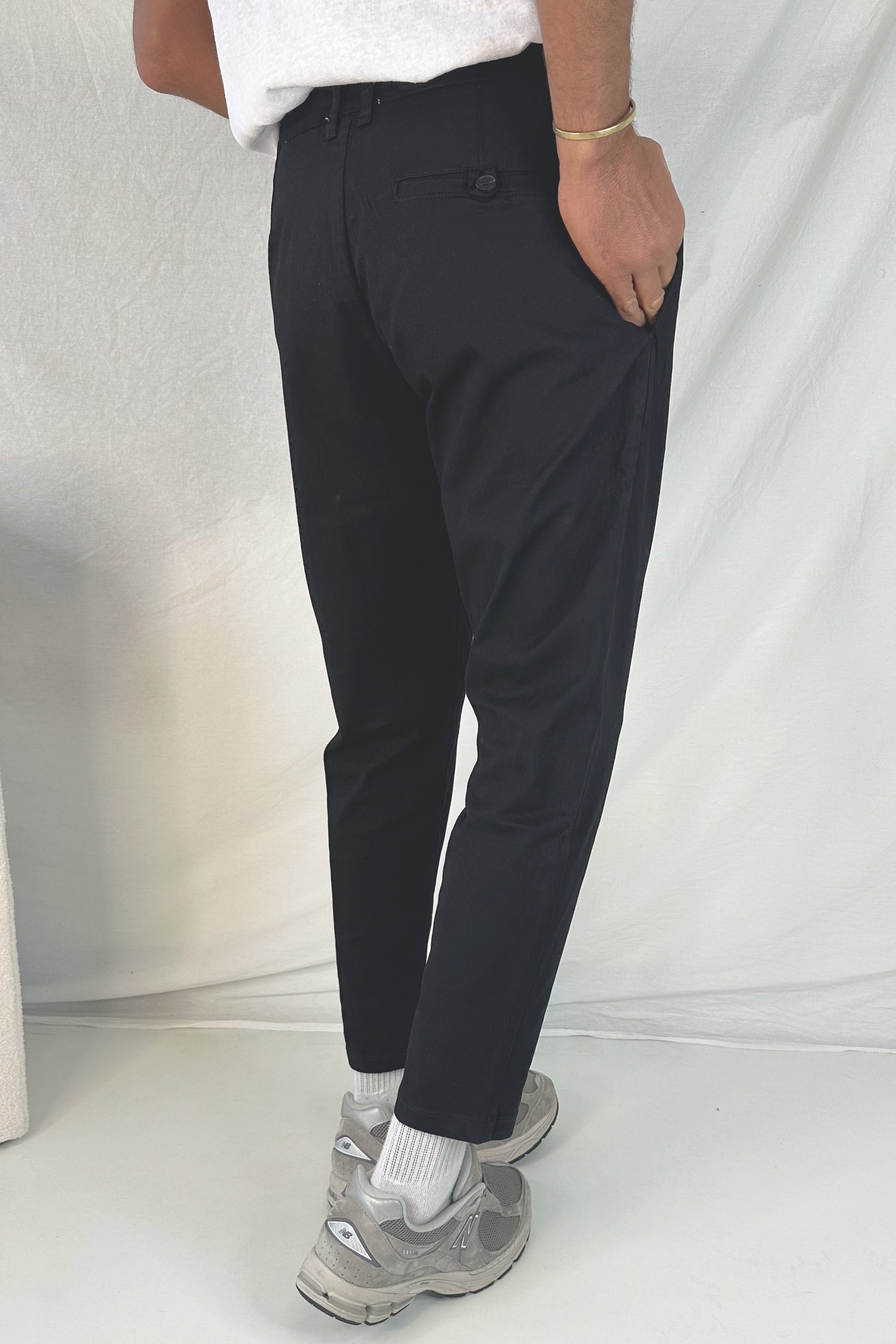 NTH Cropped Pleat Pant Black