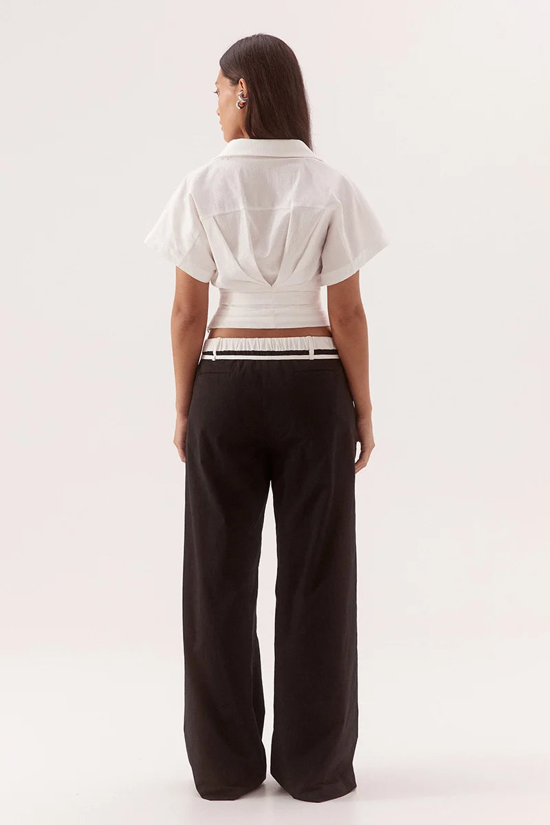 Lyra Crop Shirt Chalk