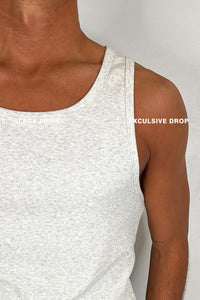 NTH Fitted Ribbed Tank Marle