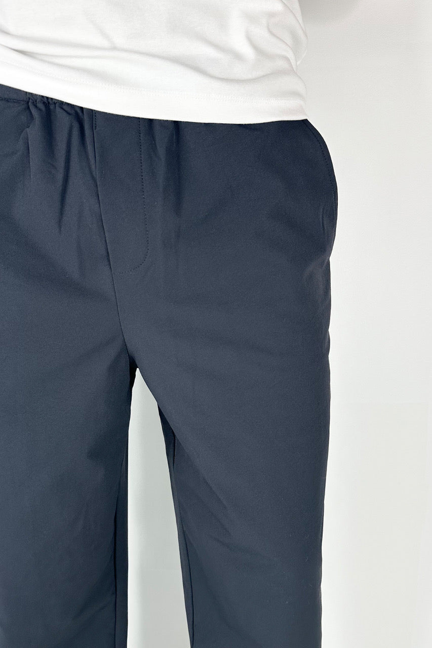 Elastic Waist Casual Pant Black