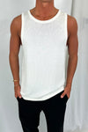 Deran Knitted Tank White