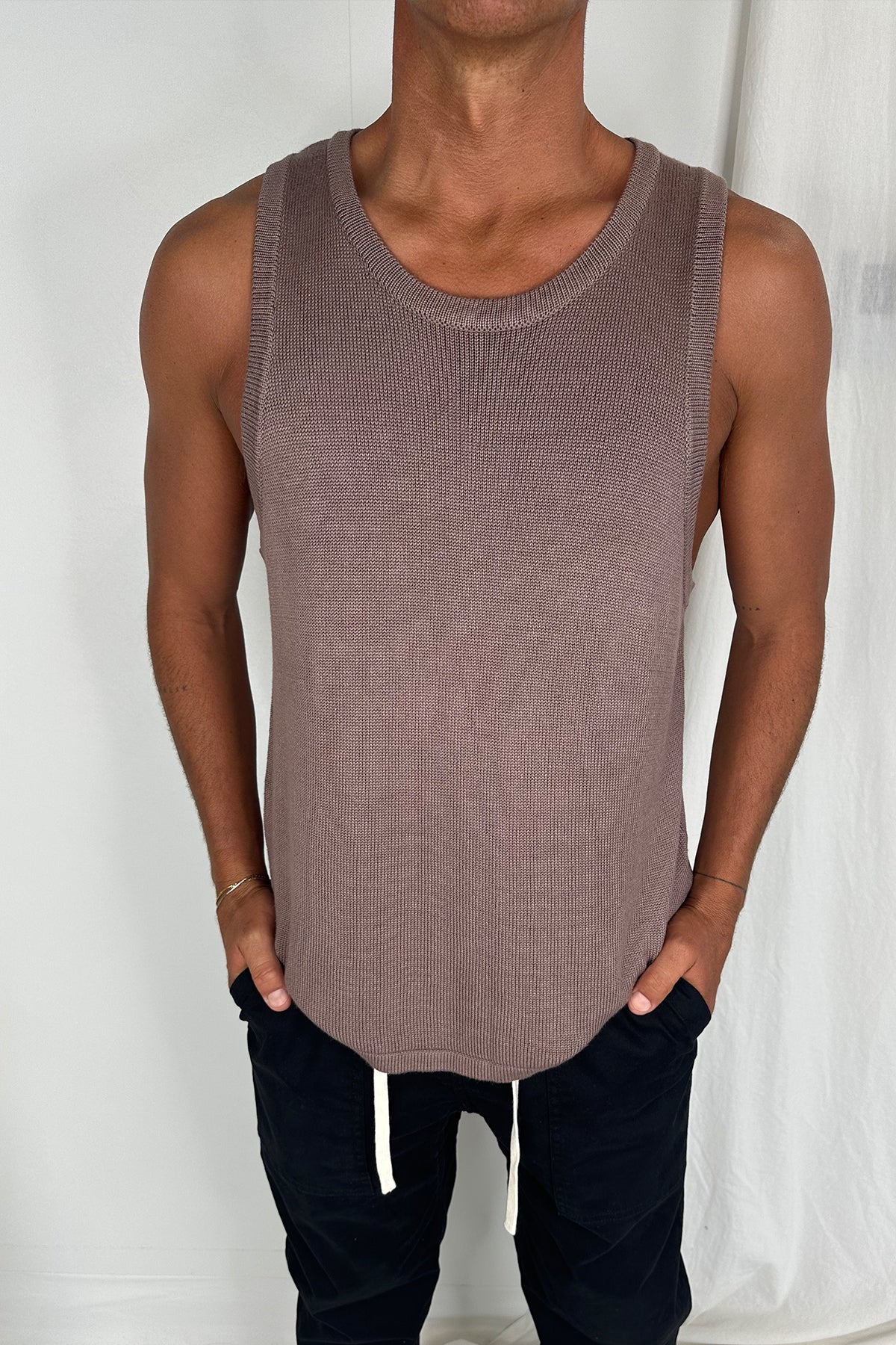 Deran Knitted Tank Choc