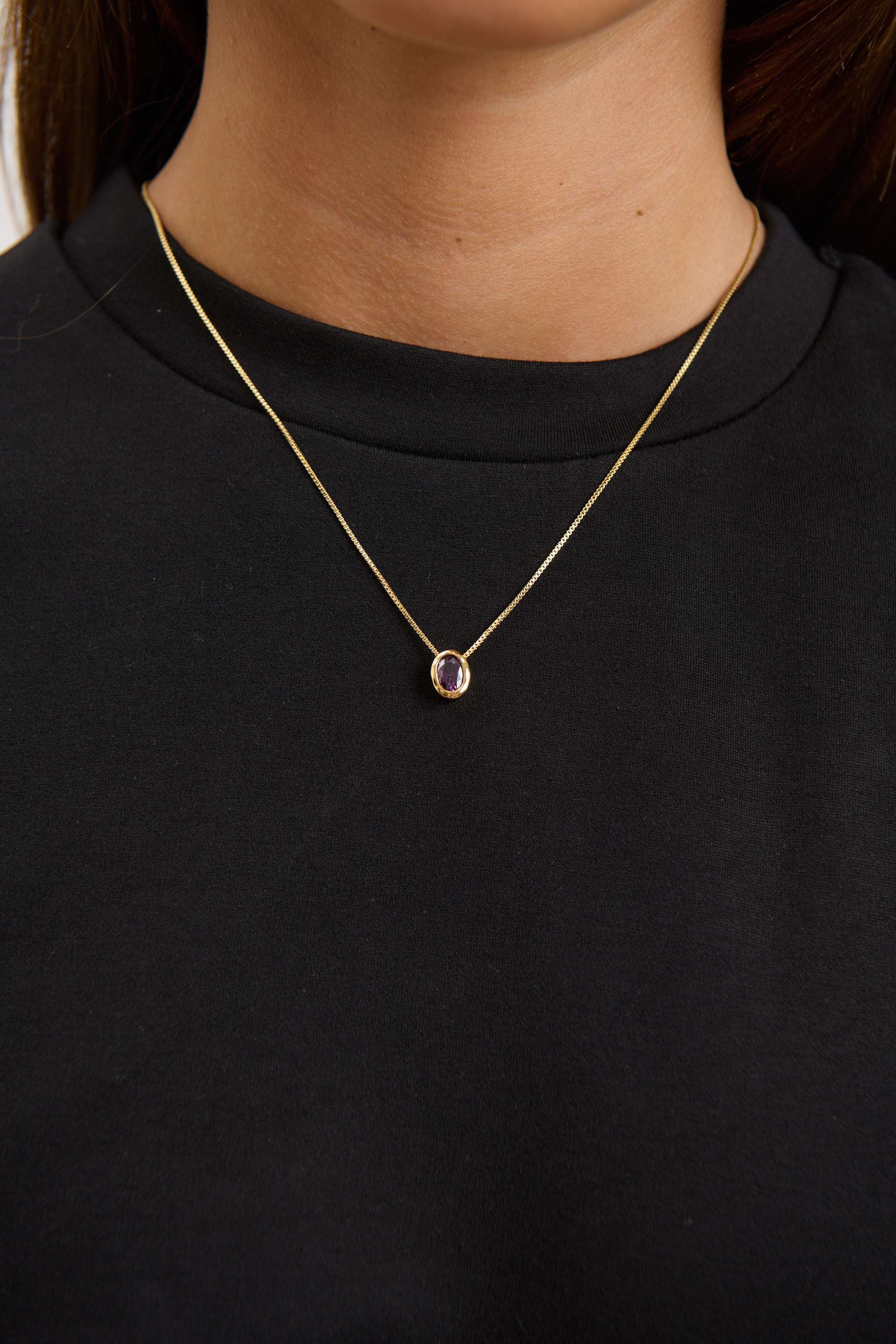 Willow Birthstone Necklace February