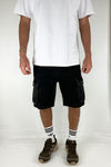 Neil Cargo Denim Short Black