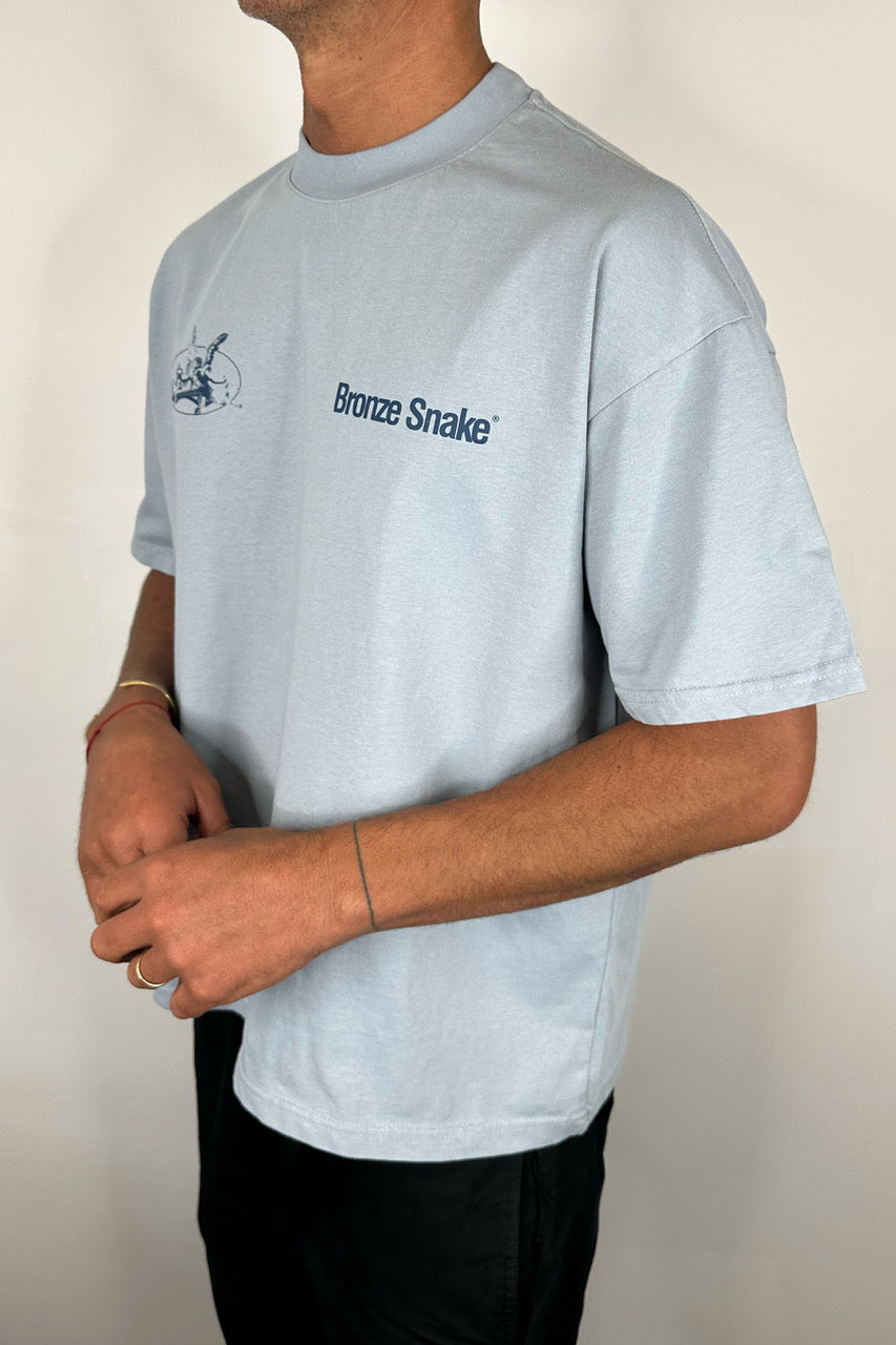 Bronze Snake Melb Tee Baby Blue