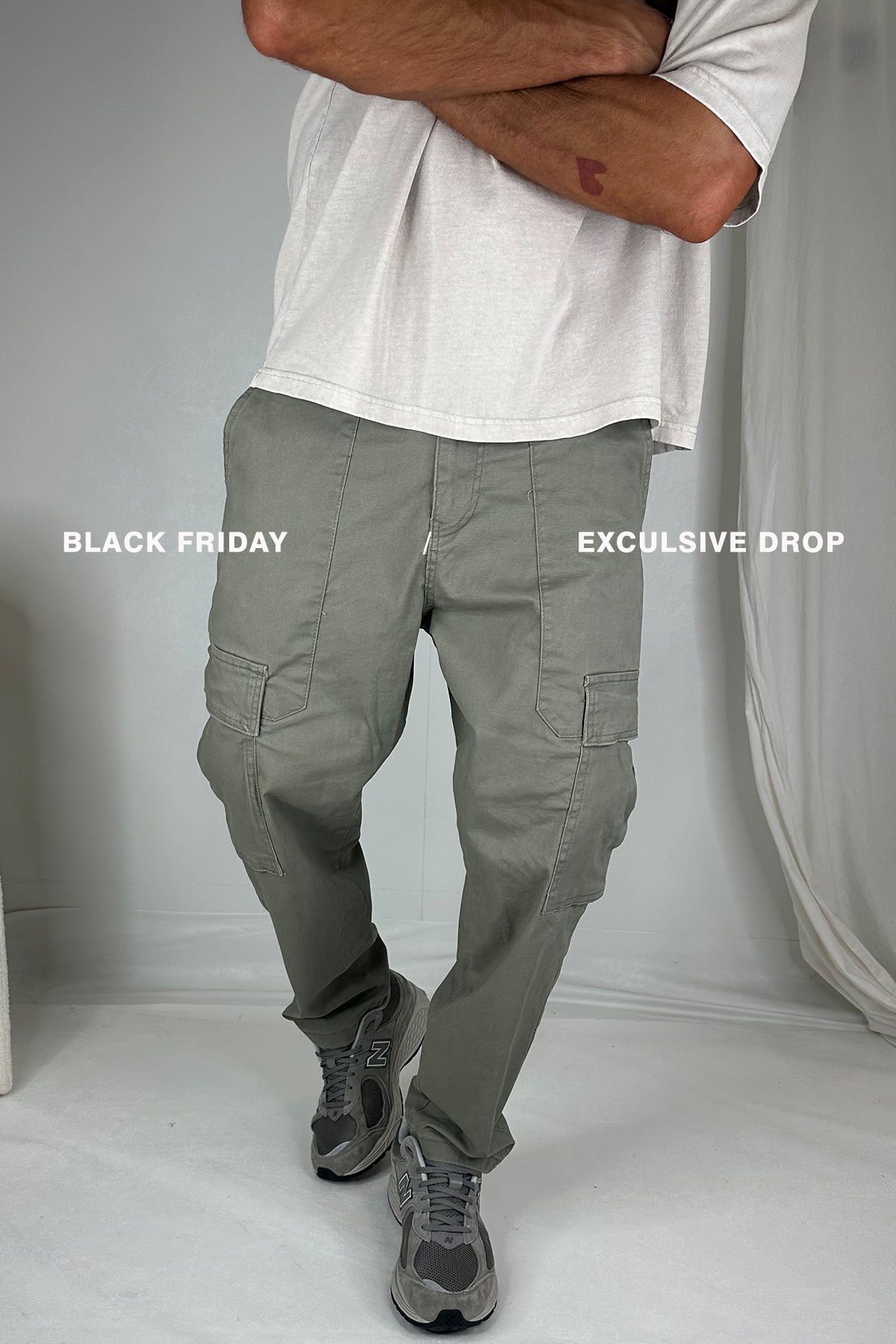 Damien Drop Cargo Pant Khaki