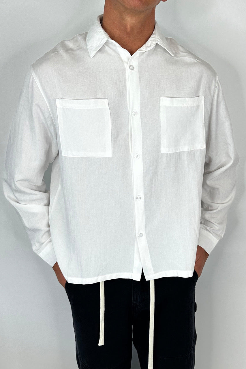 Miles Stripe Shirt White