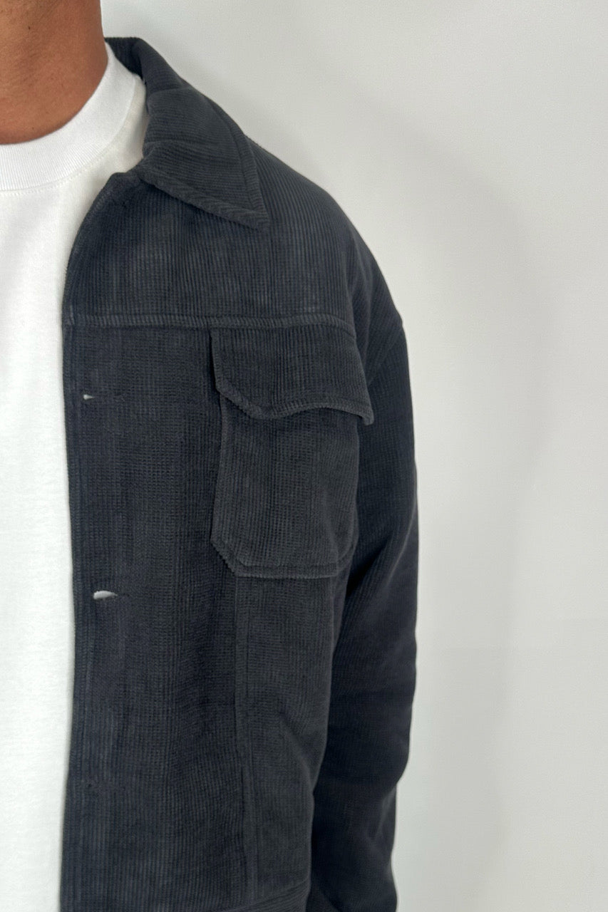 Levi Soft Cord Jacket Dark Grey