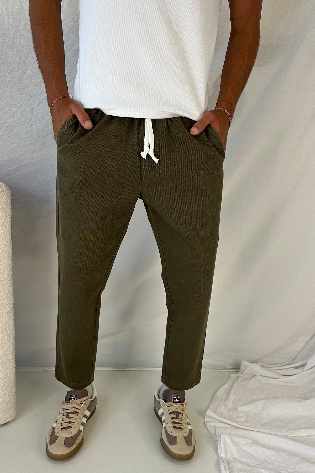 Drill Jogger Pant Olive