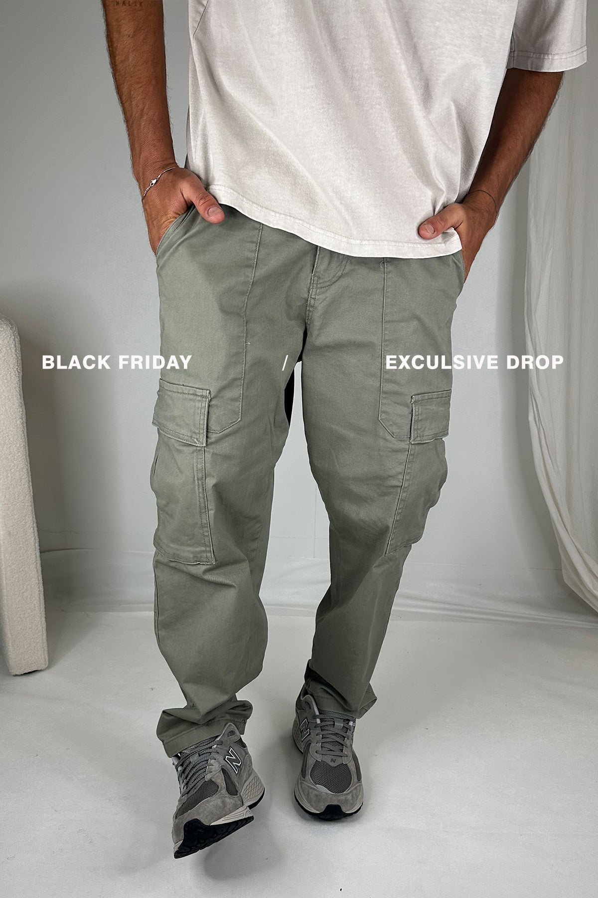 Damien Drop Cargo Pant Khaki