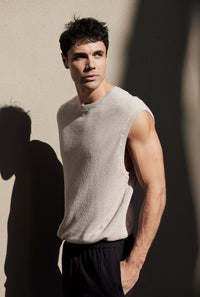 Knitted Muscle Tank Oat