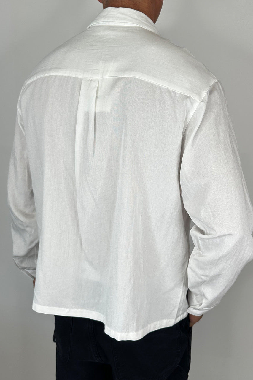 Miles Stripe Shirt White