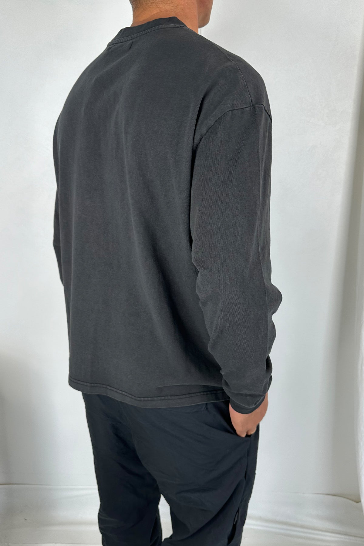 Enzyme Wash Long Sleeve Charcoal