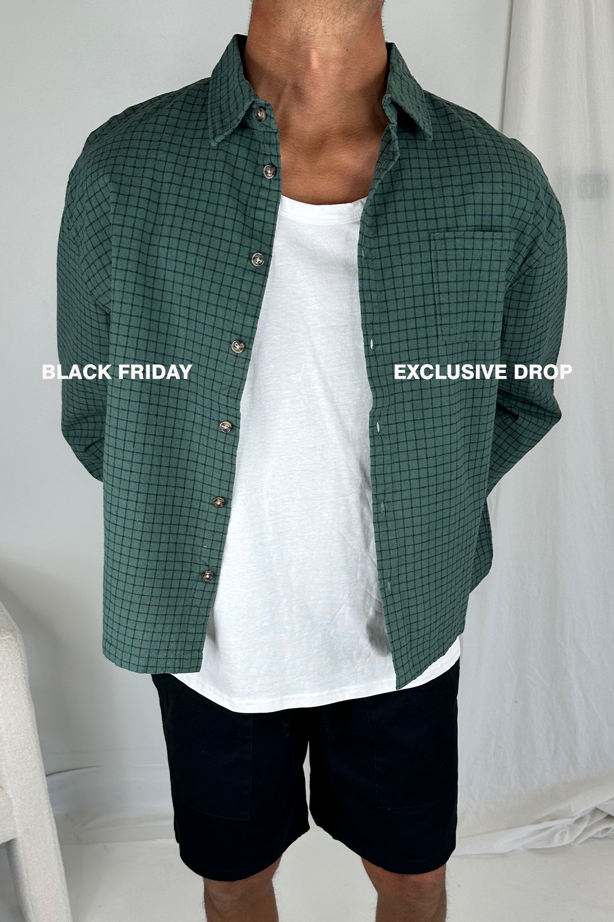 NTH Long Sleeve Check Shirt Army