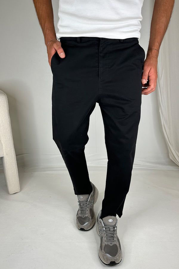 Straight Pleat Pant Black