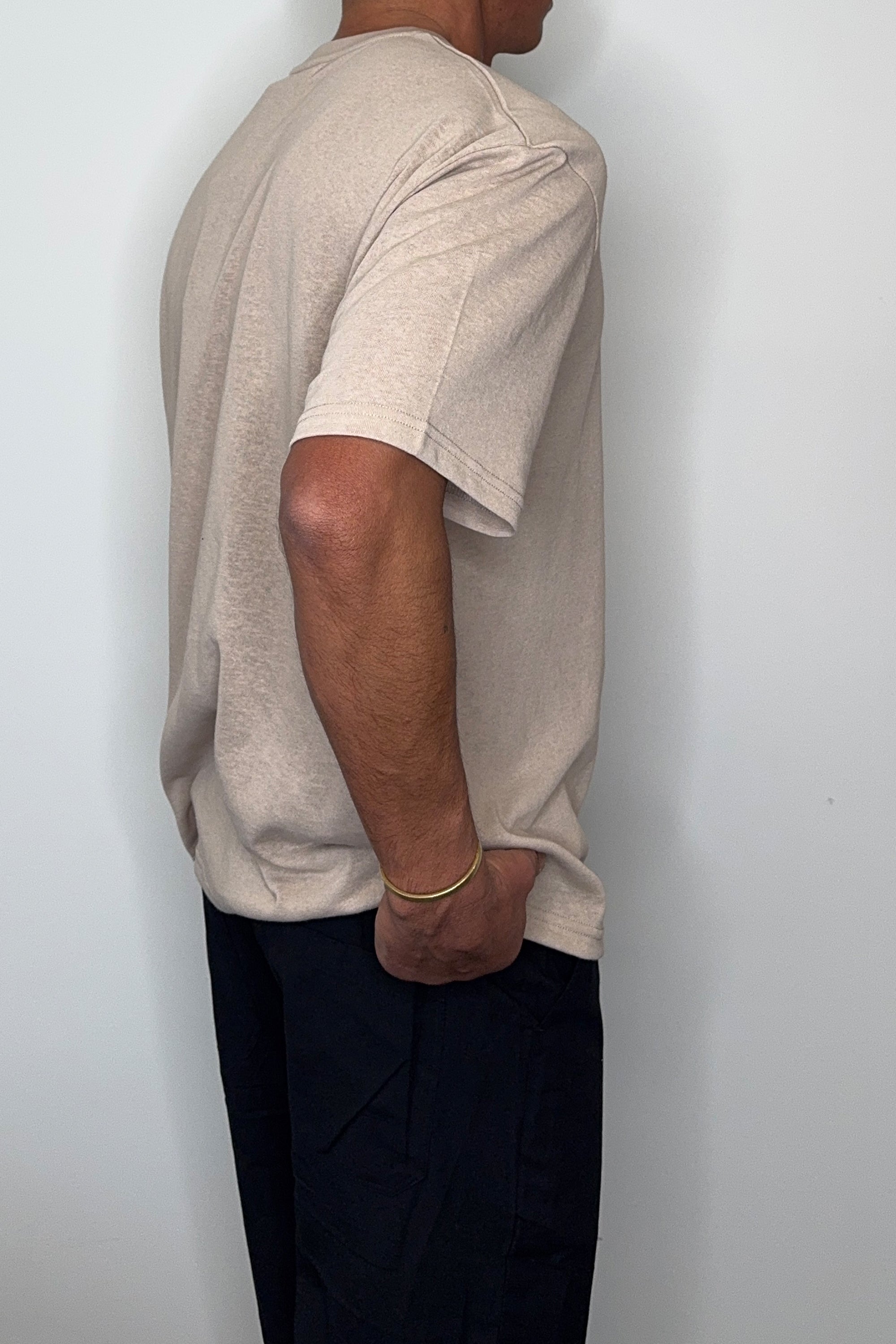 Lightweight Linen Look Tee Tan