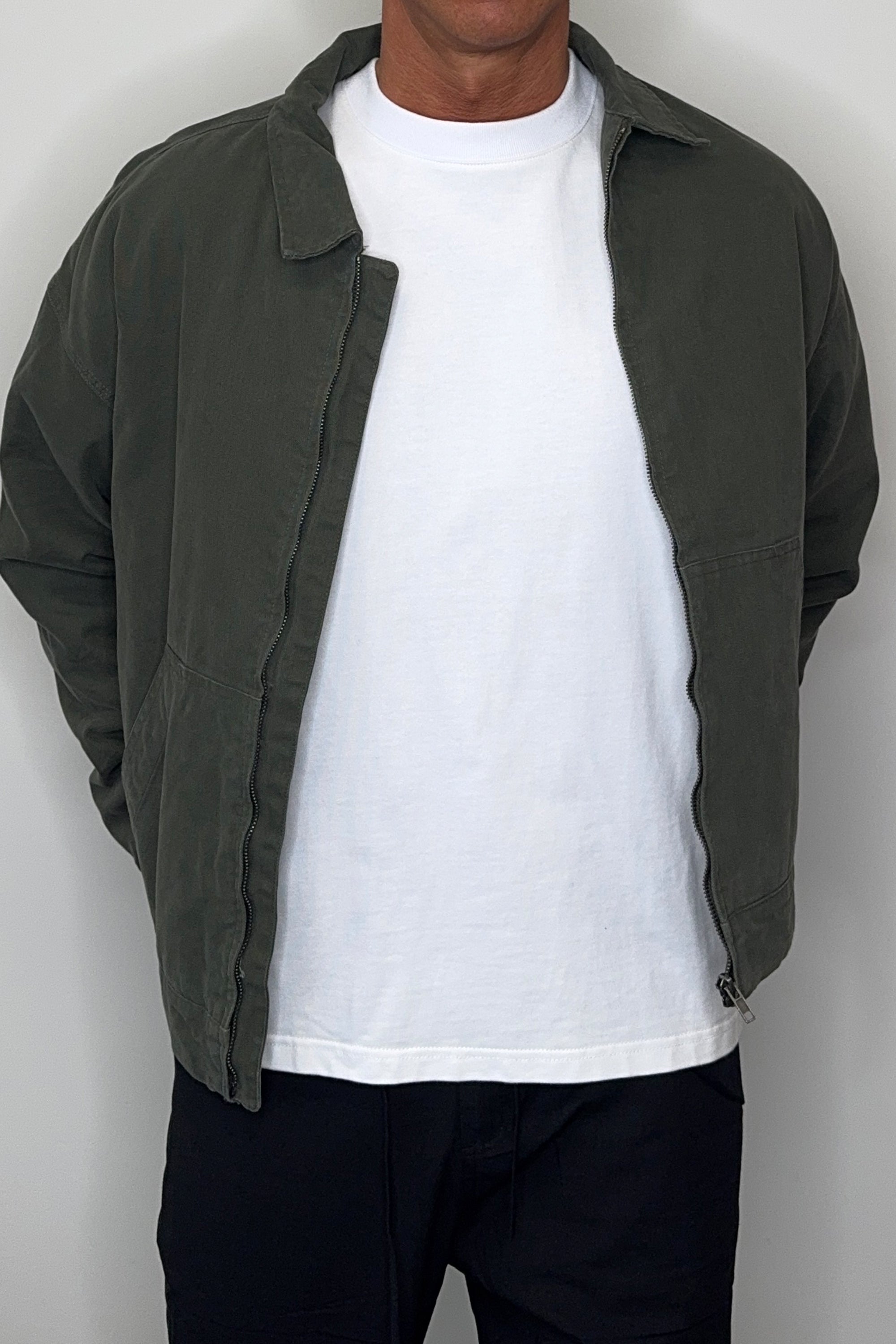 Collar Lined Jacket Khaki