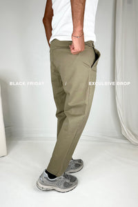 Straight Pleat Pant Light Khaki