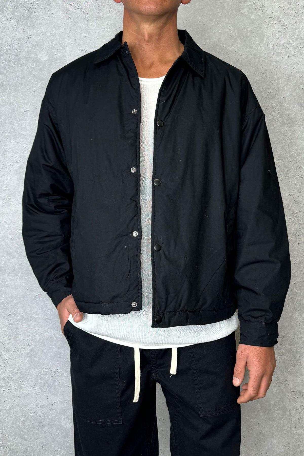 Bomber Trucker Padded Jacket Black - FINAL SALE