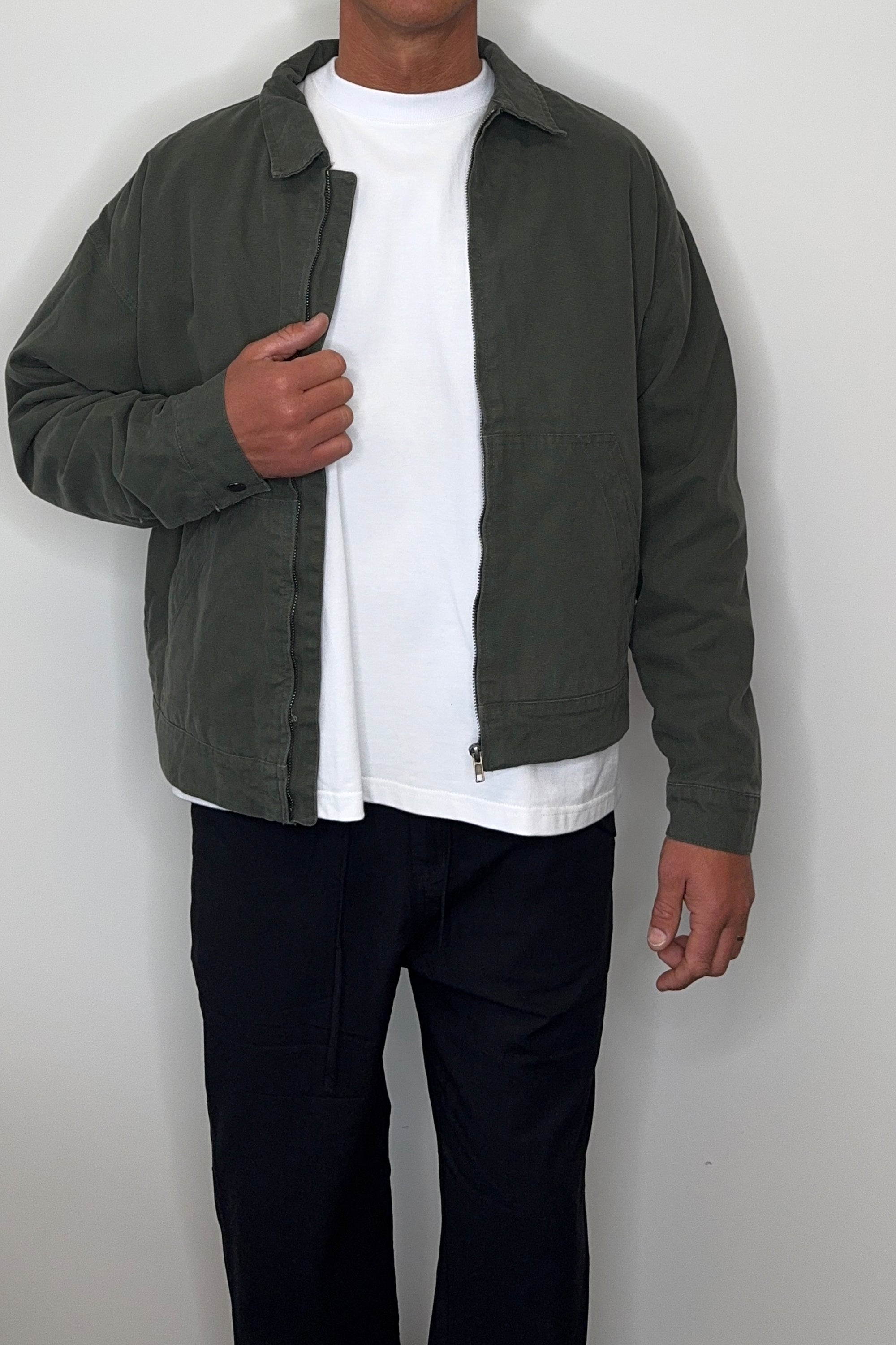 Collar Lined Jacket Khaki