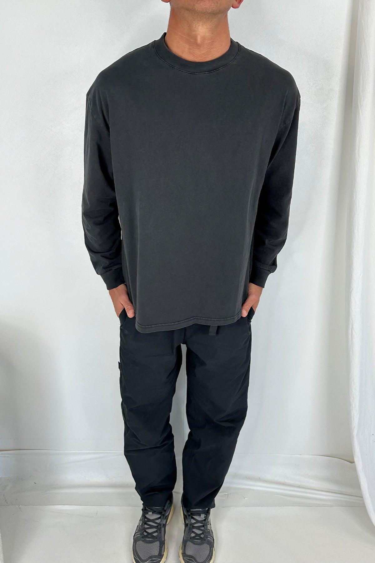 Enzyme Wash Long Sleeve Charcoal