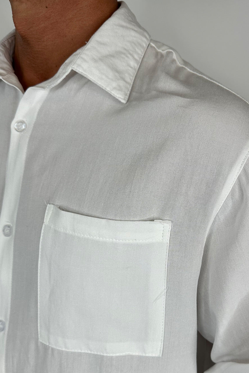 Miles Stripe Shirt White