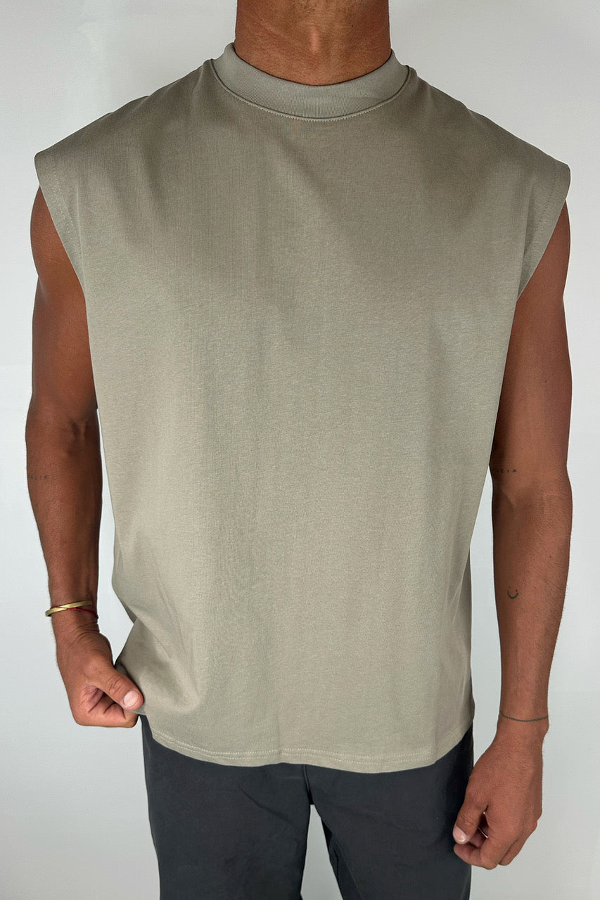 Rosco Crew Neck Tank Army