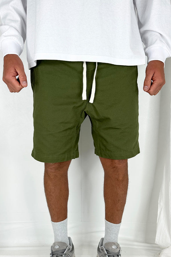 Fredrick Cotton Elastic Short Army