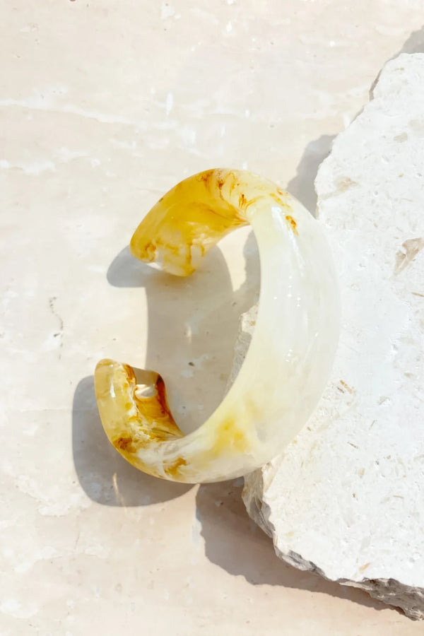 Joey Open Cuff Bangle Stone