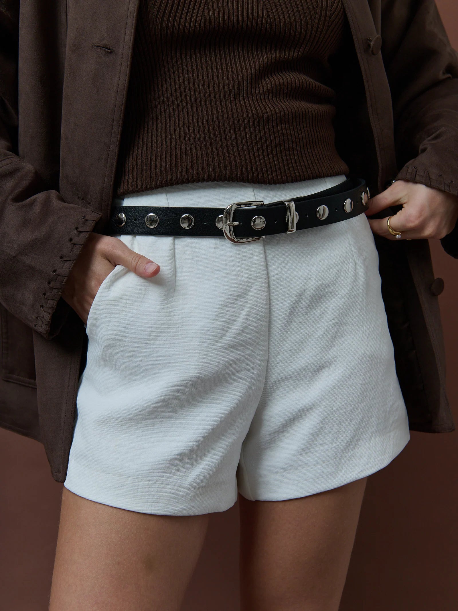 Linda Studded Belt Black