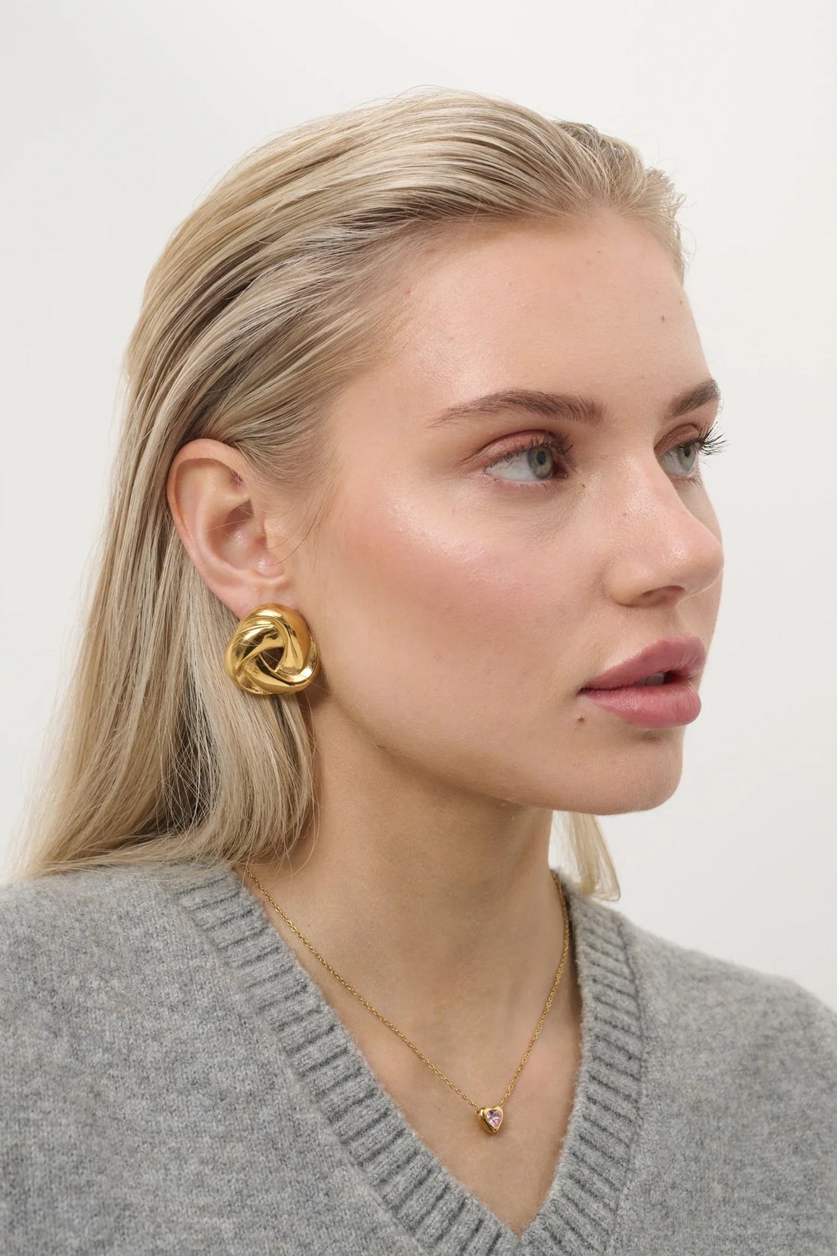 Ciao Knot Earrings Gold