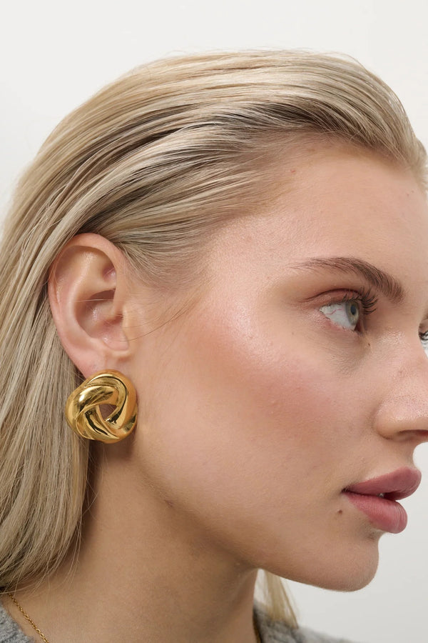 Ciao Knot Earrings Gold