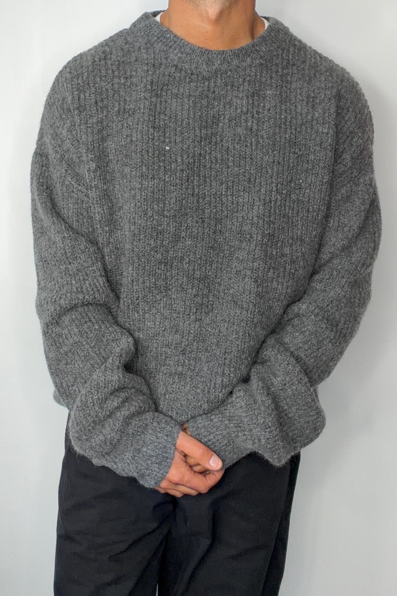 Mohair Knit Dark Grey