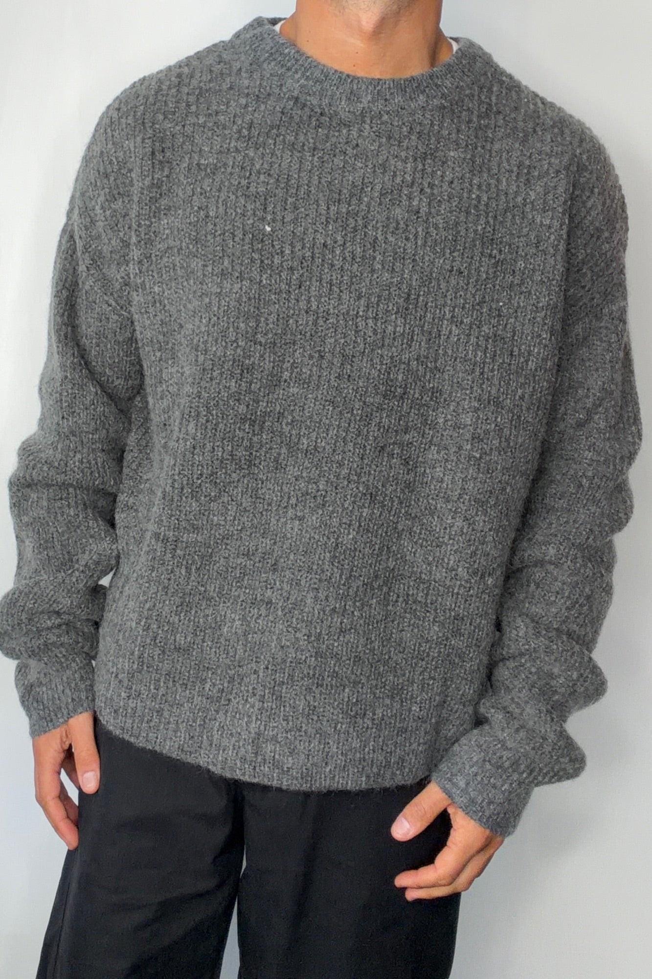Mohair Knit Dark Grey
