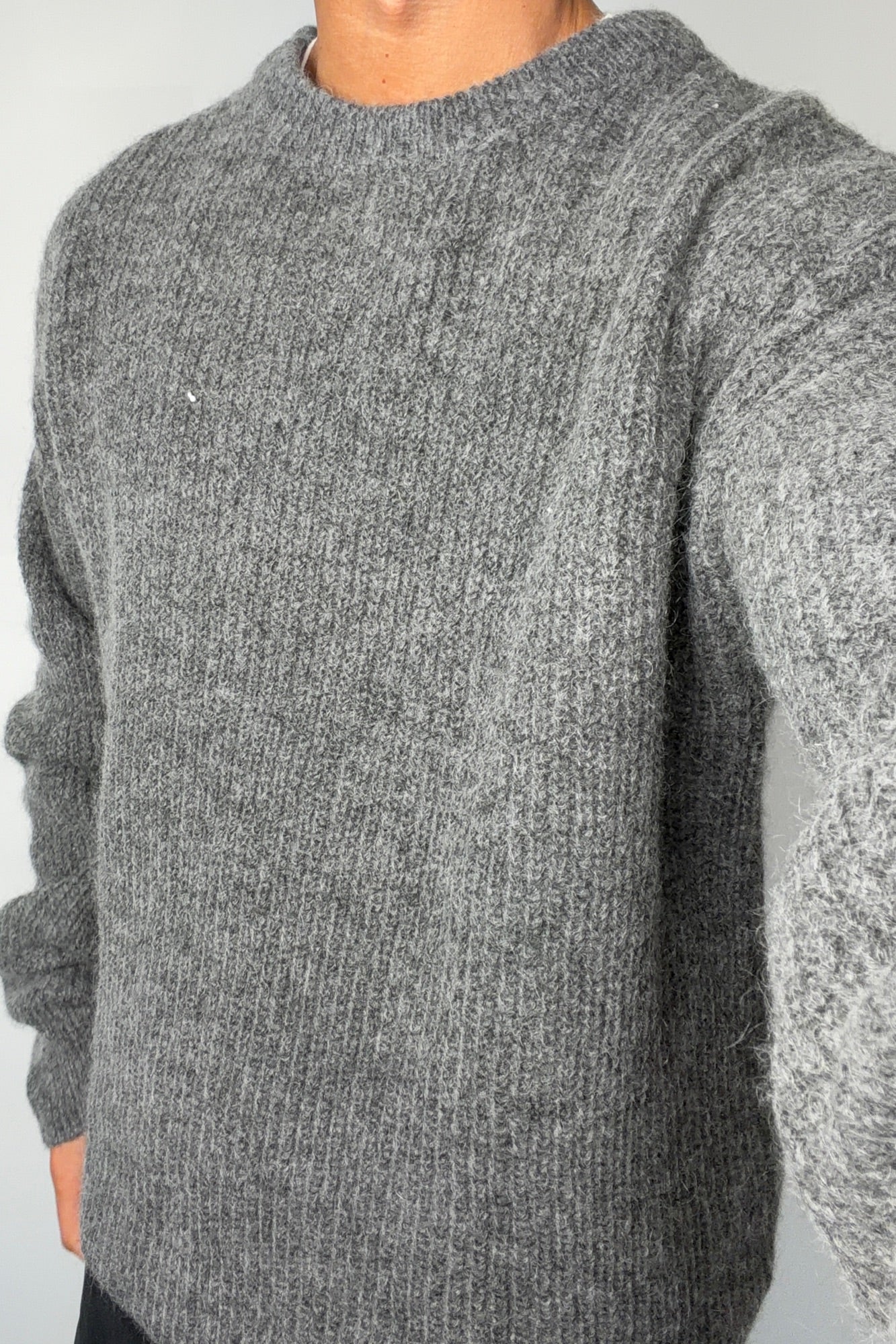 Mohair Knit Dark Grey