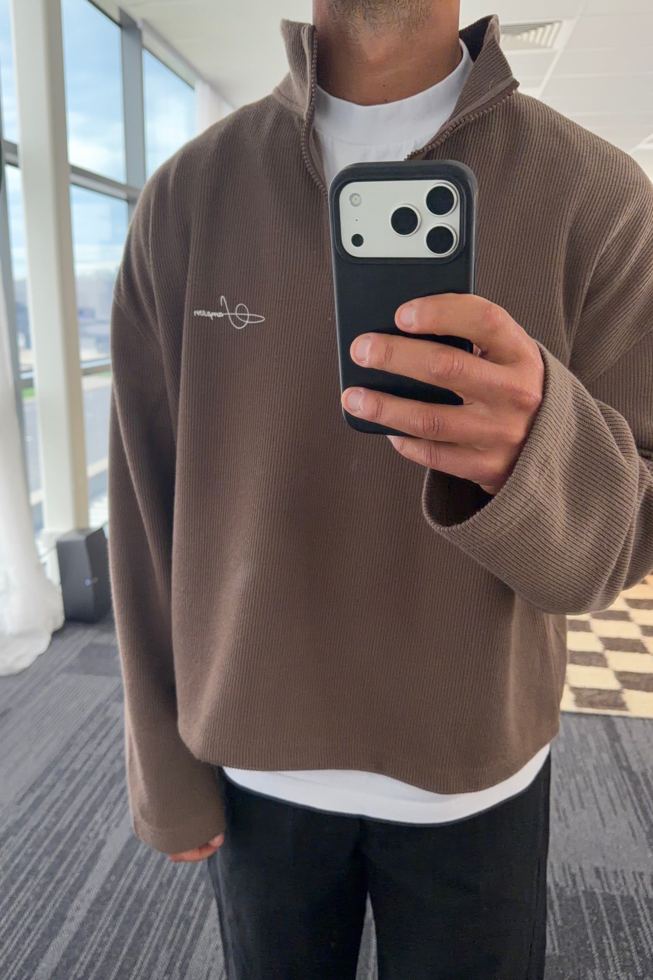 Sampson Half Zip Sweater Choc