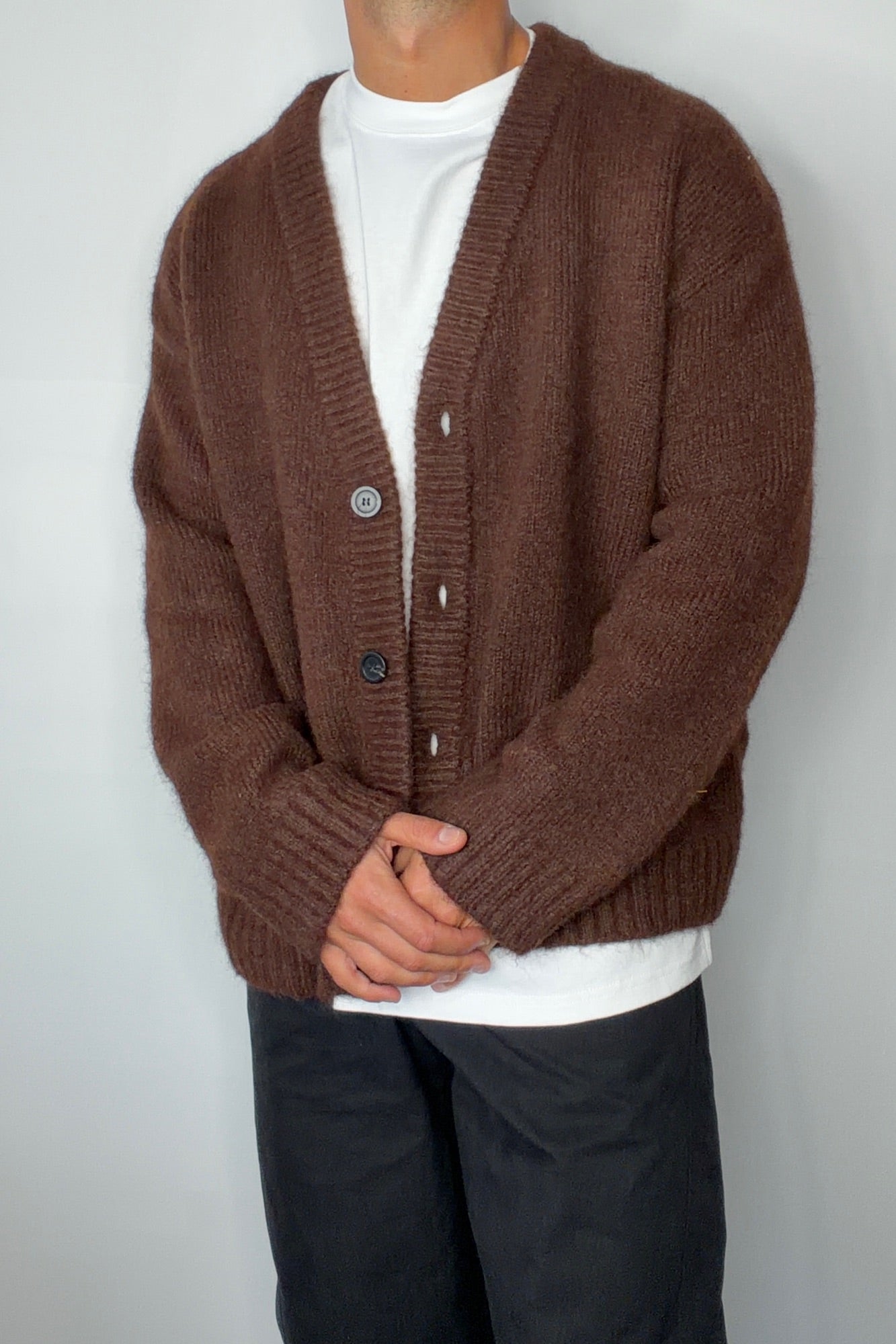 Knitted Oversize Cardigan Choc