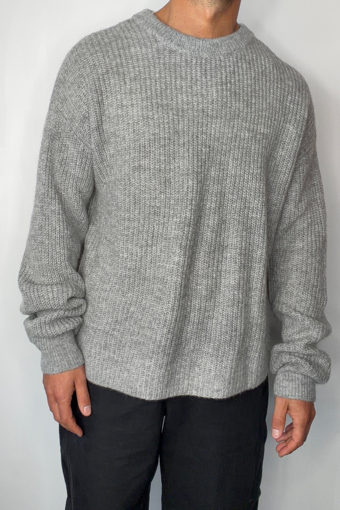 Mohair Knit Grey Marle