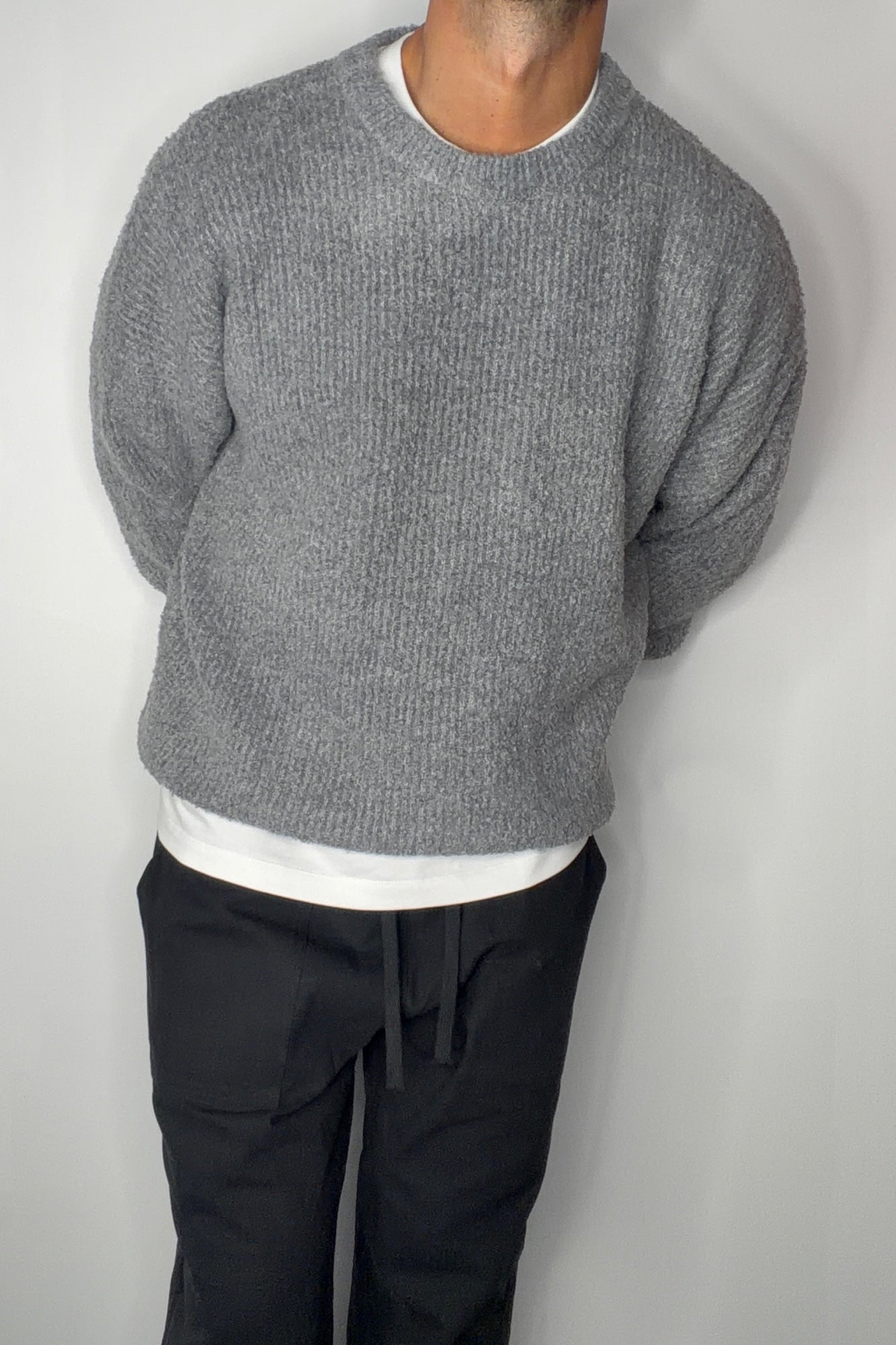 Soft Crew Knit Dark Grey