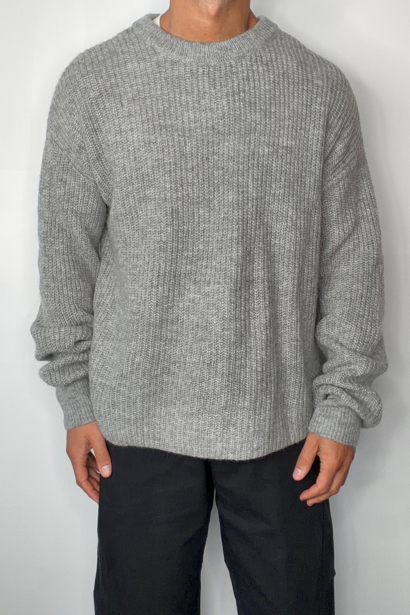 Mohair Knit Grey Marle