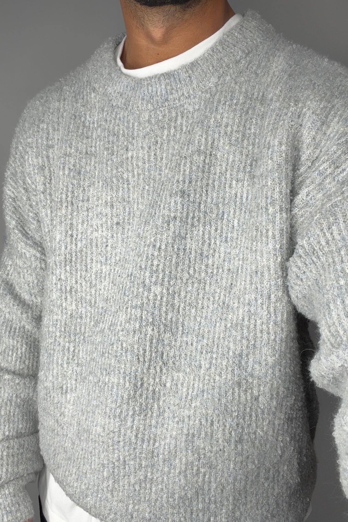 Soft Crew Knit Light Grey