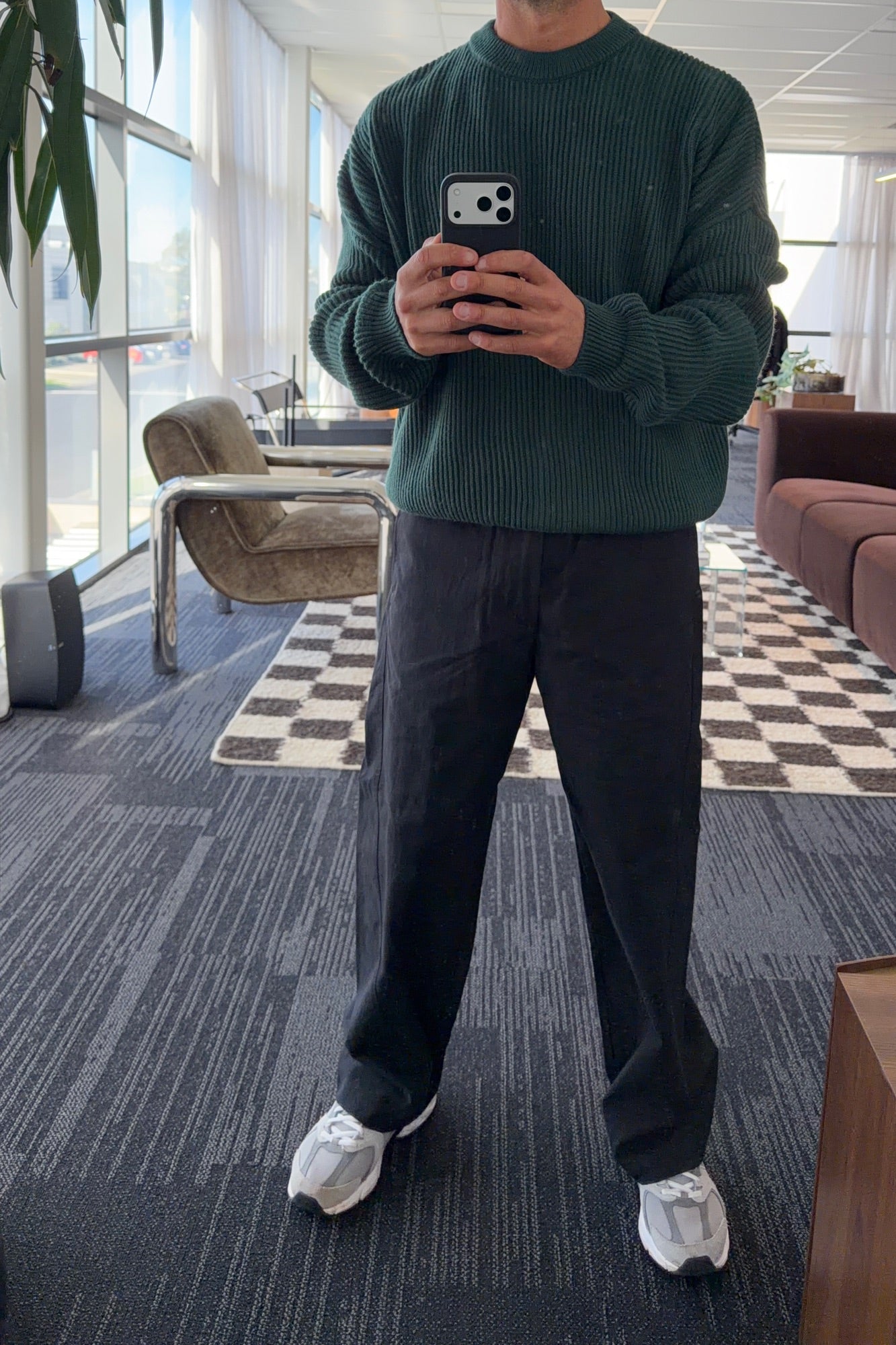Drop Sleeve Heavy Knit Emerald