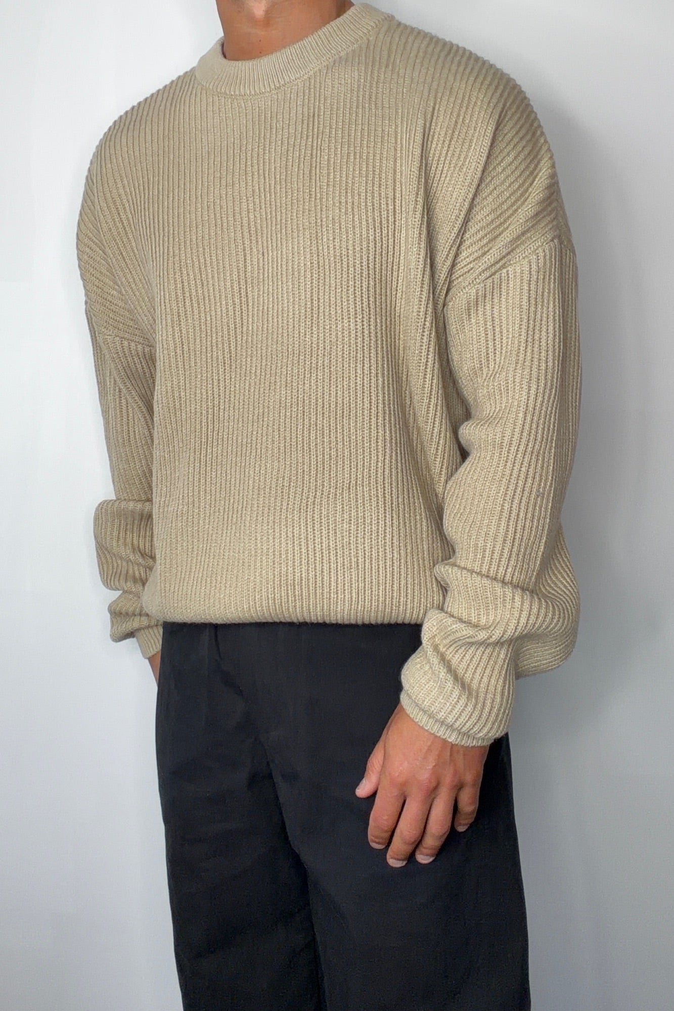 Drop Sleeve Heavy Knit Oat
